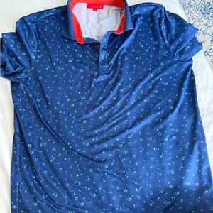 REDVANLY - Men's Blue Polo Shirt